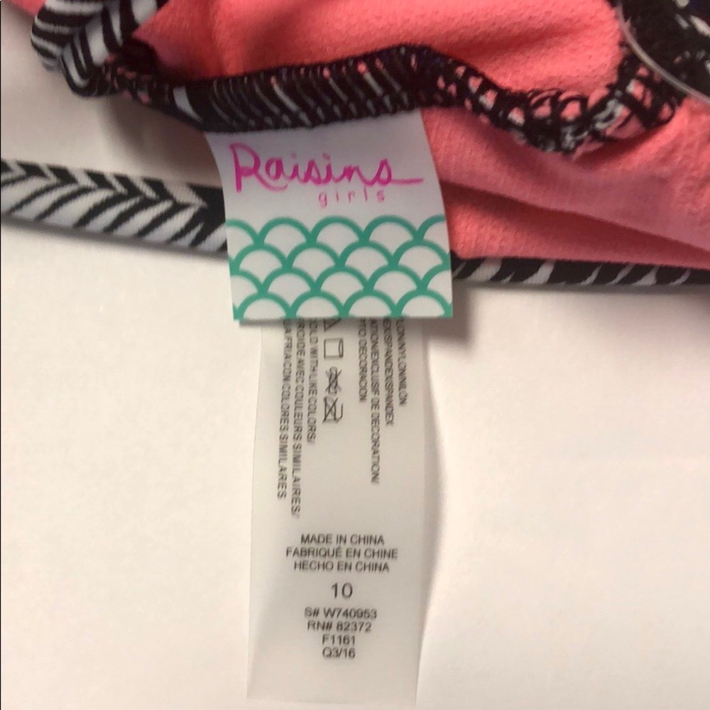 BNWT Girls Raisins One Piece Swimsuit Size 10 - Picture 5 of 7